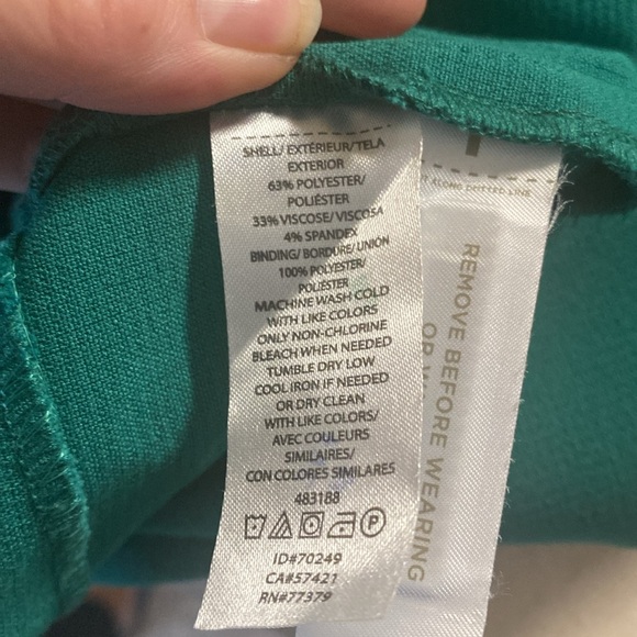 Ann Taylor Long Sleeve Green Dress with Fluted Sleeves - Picture 4 of 9